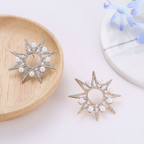 Gold colour star shape stud earrings